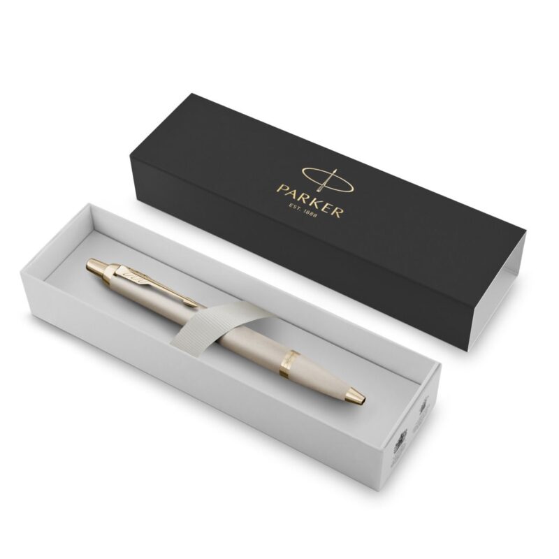 Parker IM MONOCHROME Penna Sfera Box - Champagne by Fulker