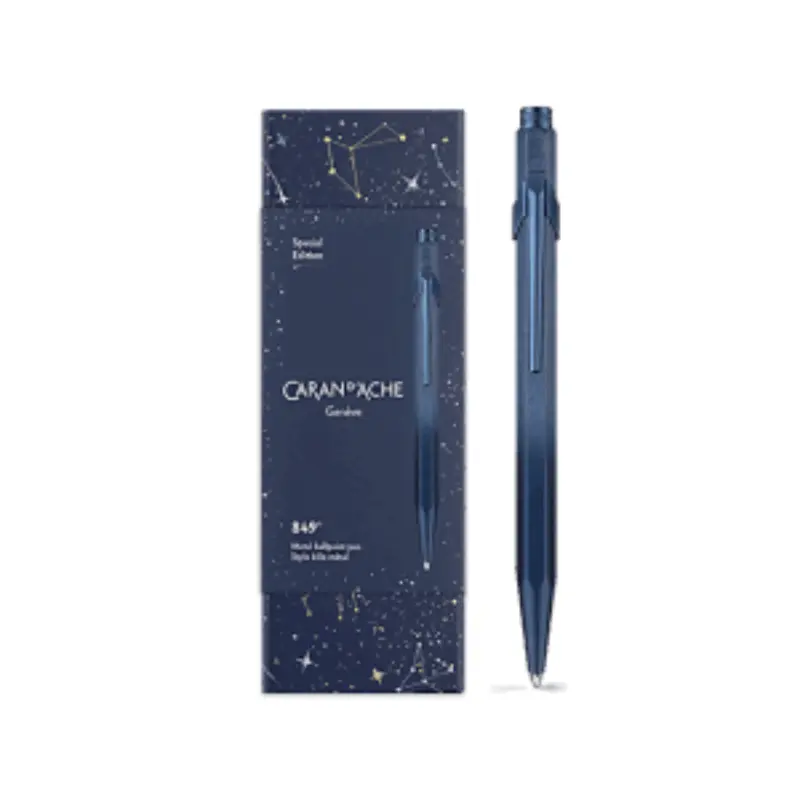 Penna a Sfera Caran d'Ache 849 Cosmic Blue Blu box by Fulker