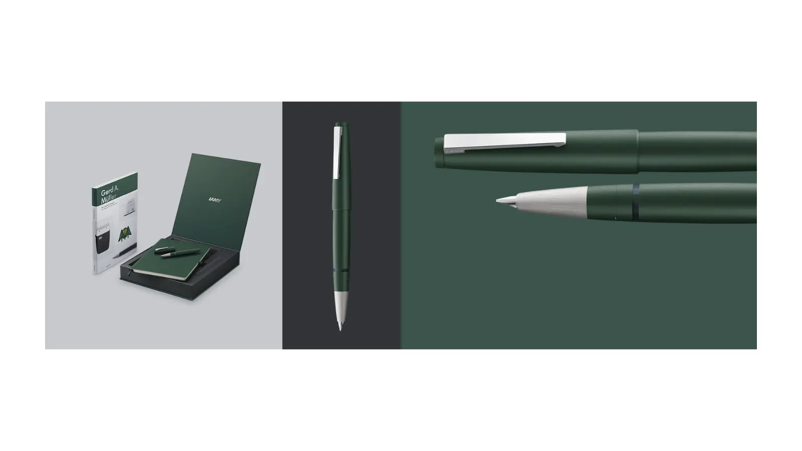 Stilografica Lamy 2000 Pine Green promo by Fulker