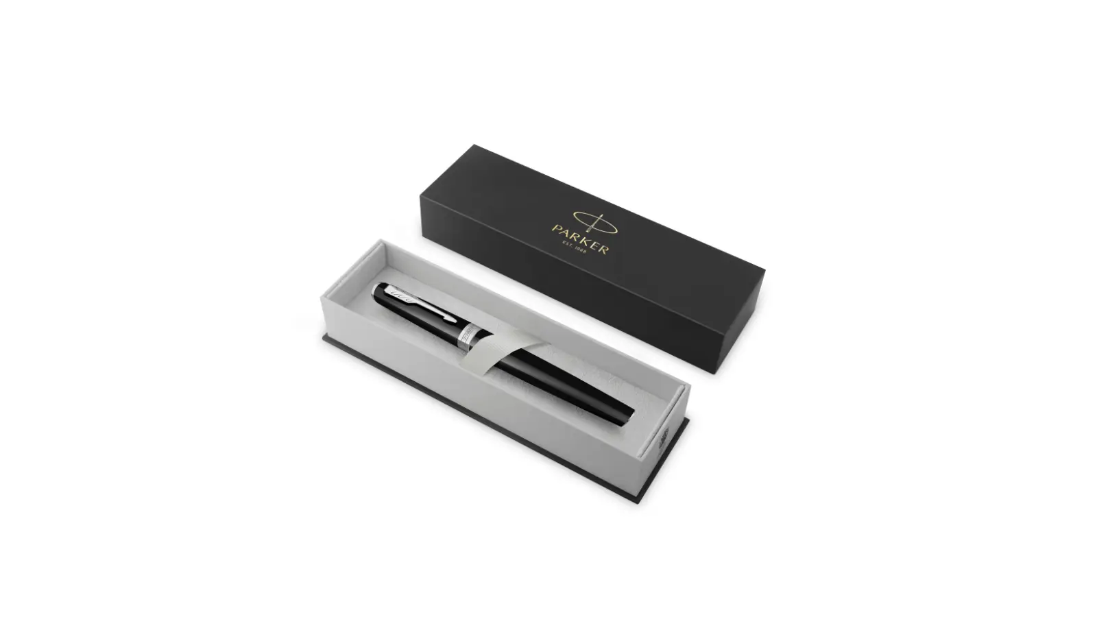 Roller Parker Merdian Black CT Nera Lucida box by Fulker